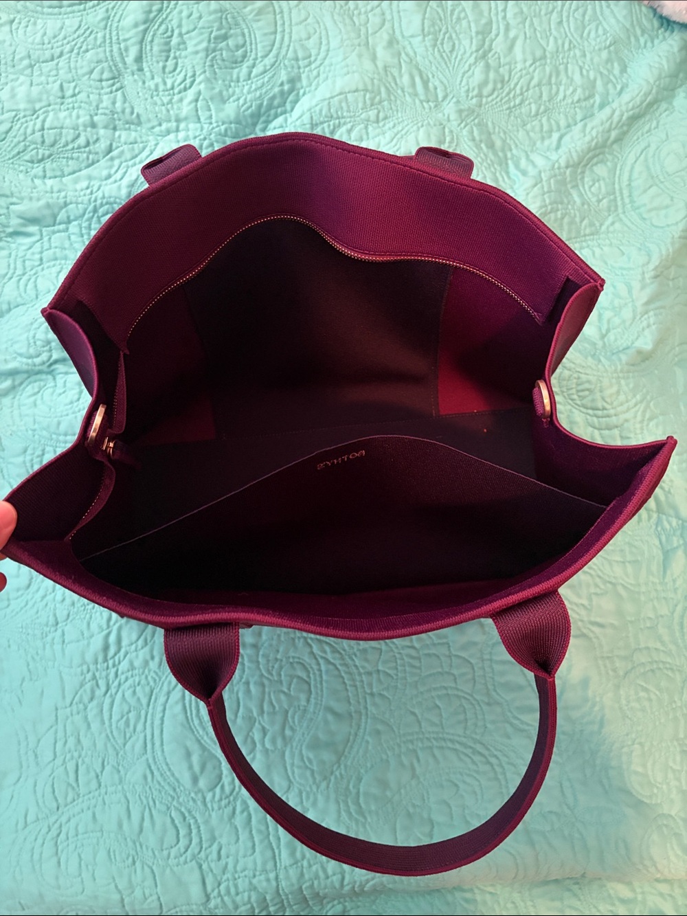 Rothy’s the classic tote in dark aubergine - Picture 4 of 5